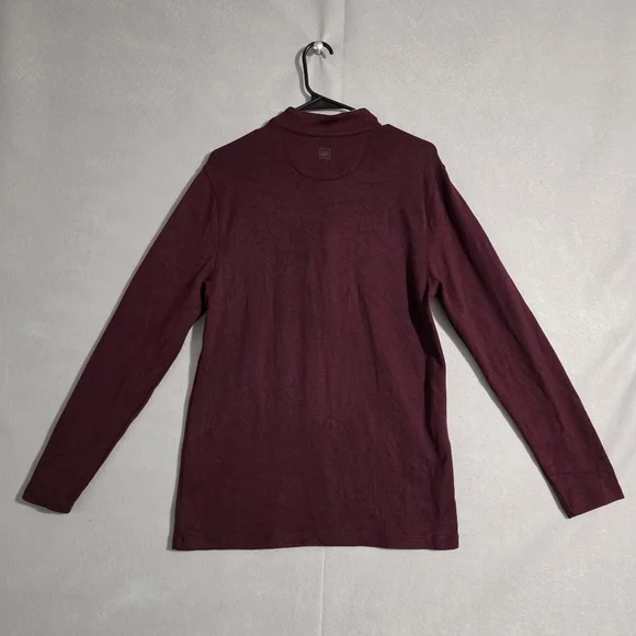 Mizzen & Main Mens 1/4 Zip Burgundy Heather Proflex Pullover Size Medium - Picture 7 of 10